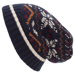 Bonnet en tricot loose motif jacquard 