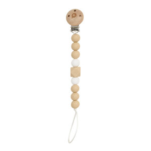Attache sucette en silicone - Beige 