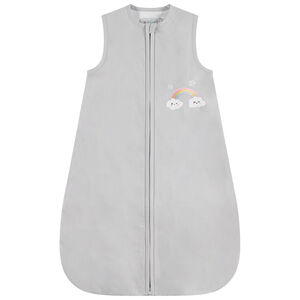 Turbulette sans manches unie avec arc-en-ciel brodé 