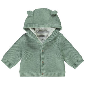 Gilet tricot à capuche ludique pour bébé garçon 