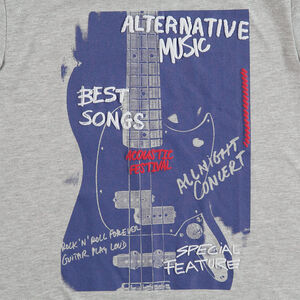 Junior - Tee-shirt manches courtes avec guitare printée 