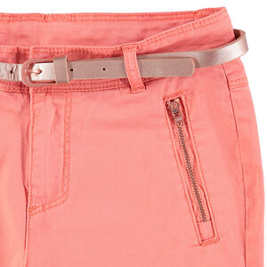 Junior - Pantalon en twill 7/8ème avec poches zippées 