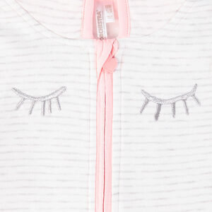 Jogging avec gilet rayé et pantalon en molleton patch coeurs 