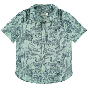 Chemise manches courtes avec imprimé jungle all-over 