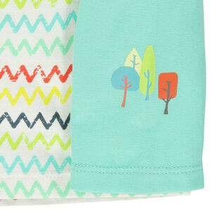 Ensemble tee-shirt imprimé et salopette doublée jersey 