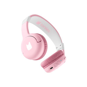 Casque Bluetooth pliable rose fleur 