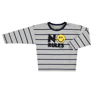 Marinière avec inscription et Smiley en bouclette 