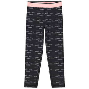 Legging de sport à inscriprions all-over 