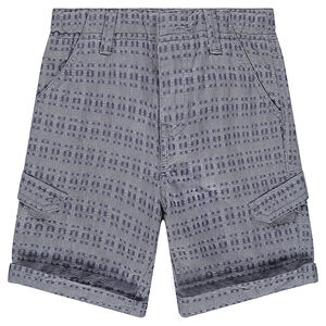 Junior - Bermuda en coton fantaisie avec poches 