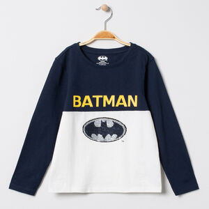 T-shirt manches longues Batman en sequins magiques 
