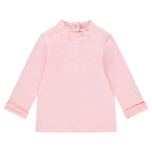 Sous-pull en jersey avec badge coeur et ruchés 