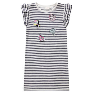 Junior - Robe en molleton léger à rayures avec badges patchés 
