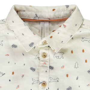 Chemise manches longues en double gaze de coton pour bébé garçon 