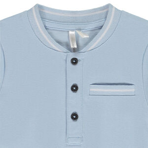 Polo manches courtes uni à col teddy pour bébé garçon 