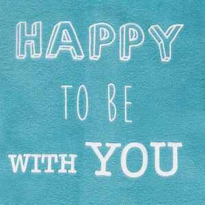 Dors-bien en velours bleu à message printé 