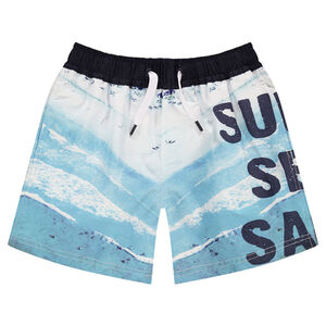 Junior - Short de bain avec sublimation effet vagues 