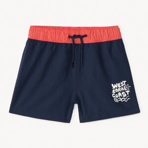 Short de bain bicolore et printé garçon 