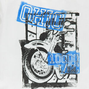 Tee-shirt manches longues print moto 