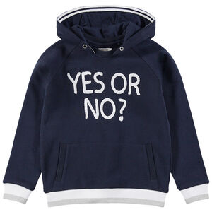 Junior- Sweat en molleton à capuche avec message printé 