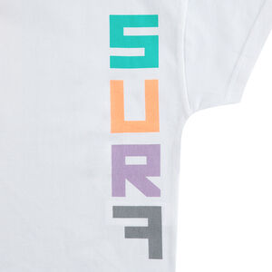 Ensemble avec tee-shirt print "surf" et bermuda à poche kangourou 