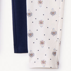 Lot de 2 leggings fantaisie fille 
