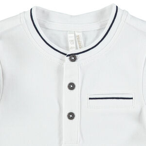 Polo en coton organique avec poche passepoilée 