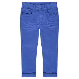 Pantalon effet crinkle avec poche à inscription reliéfée 