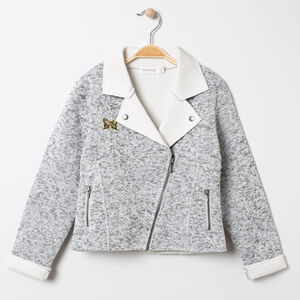 Perfecto en maille twistée à poches zippées et papillon  