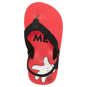 Tongs bicolores avec main de Mickey Disney printé et lanière élastiquée 