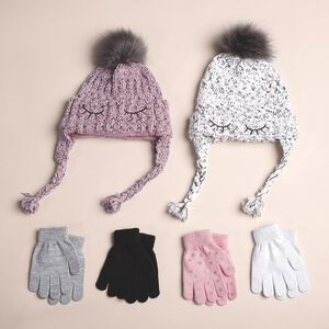 Lot de 2 paires de gants en tricot 