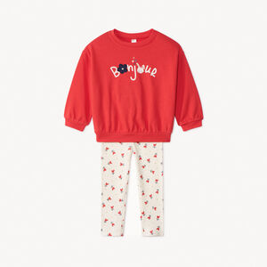 Ensemble sweat + caleçon fantaisie fille 