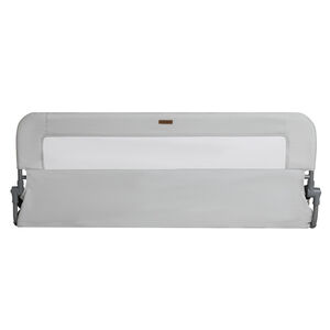 Barrière de lit avec filet et poche 120cm gris 
