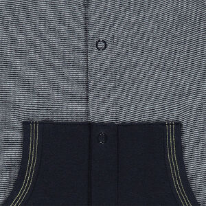 Combinaison longue en molleton twisté avec poches forme kangourou 