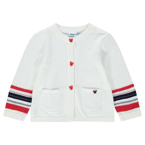 Gilet en tricot avec rayures jacquard et détails Minnie Disney 