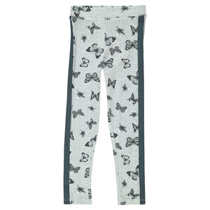 Legging long imprimé léopard et papillons 