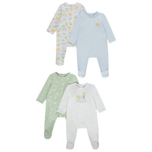 Lot de 4 dors-bien en jersey motifs soleil/plage pour bébé garçon 