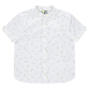 Chemise de cérémonie manches courtes avec vélos imprimés all-over 