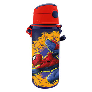 Gourde alu avec lanière 600ml Spiderman 