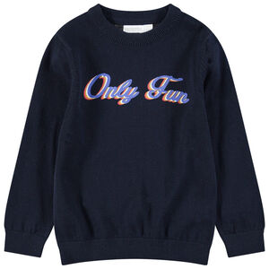 Junior - Pull en tricot avec message printé sur le devant 