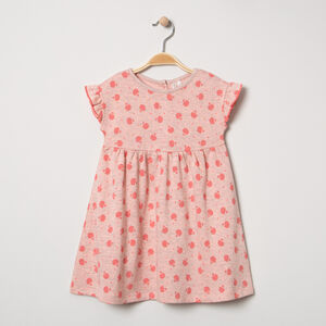 Robe manches courtes volantées à imprimé fantaisie all-over 