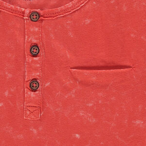 Tee-shirt manches courtes surteint col tunisien 