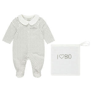 Dors-bien manches longues imprimé en coton bio 