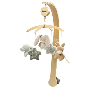 Mobile musical Loulou en Bois Couleurs douces 