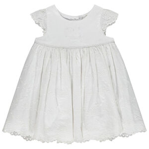 Robe de cérémonie en broderie anglaise pour bébé fille 
