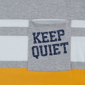 Junior - Tee-shirt manches longues avec bandes contrastées et poche 