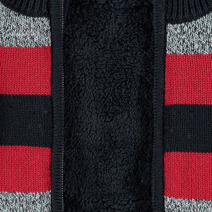 Junior - Gilet en tricot twisté avec doublure en sherpa 