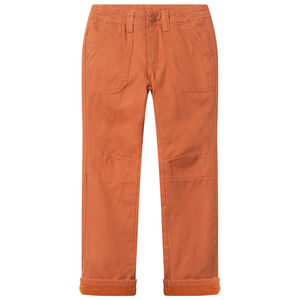 Pantalon droit en twill doublé polaire 