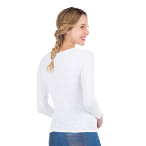 Tee-shirt manches longues de grossesse avec inscription iridescente 