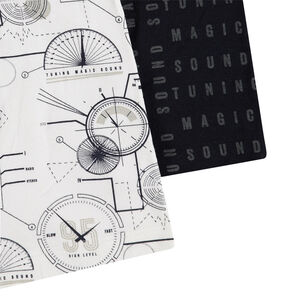 Junior - Lot de 2 boxers assortis avec lettres all-over / horloges all-over 