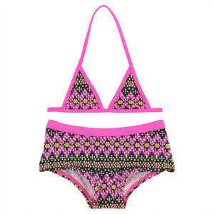 Maillot 2 pièces imprimé fantaisie 